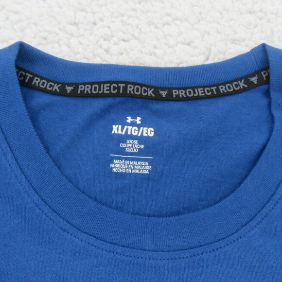 Under Armour Project Rock Iron Paradise Tank Top Mens Size XL Royal Blue NEW - Picture 7 of 9